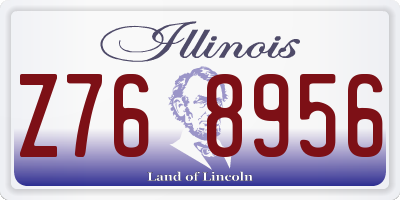 IL license plate Z768956