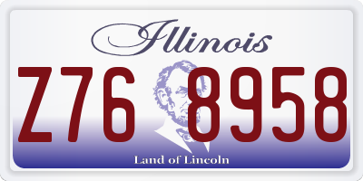 IL license plate Z768958