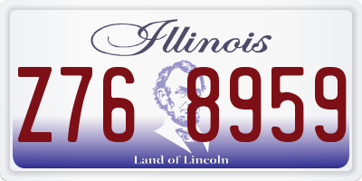 IL license plate Z768959