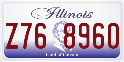 IL license plate Z768960