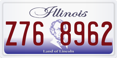 IL license plate Z768962