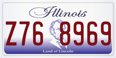 IL license plate Z768969