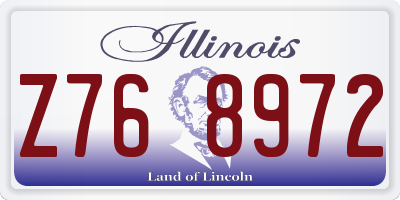 IL license plate Z768972