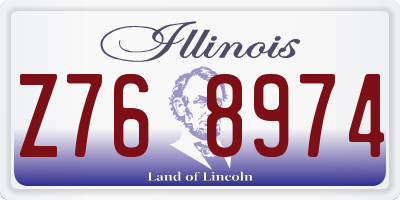 IL license plate Z768974