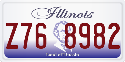 IL license plate Z768982