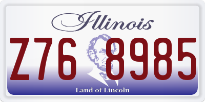 IL license plate Z768985