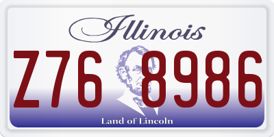 IL license plate Z768986