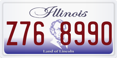 IL license plate Z768990