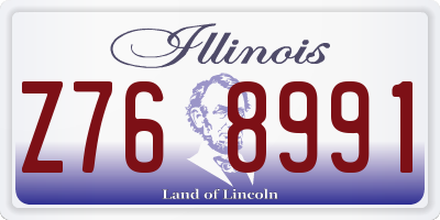 IL license plate Z768991