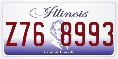 IL license plate Z768993