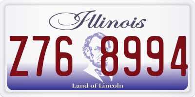 IL license plate Z768994