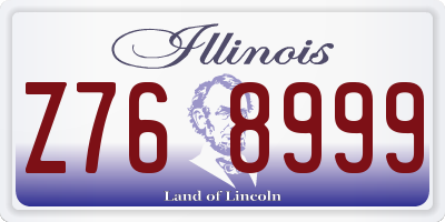 IL license plate Z768999