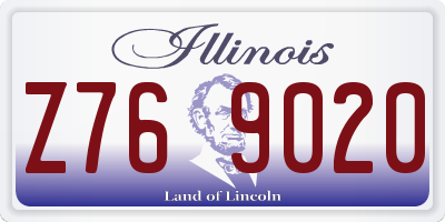 IL license plate Z769020