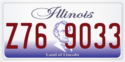 IL license plate Z769033