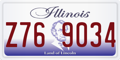 IL license plate Z769034