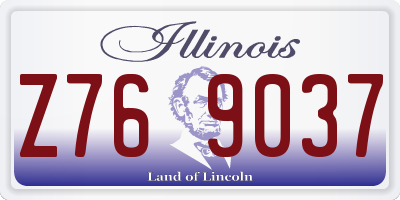 IL license plate Z769037