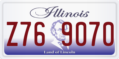 IL license plate Z769070