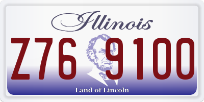 IL license plate Z769100
