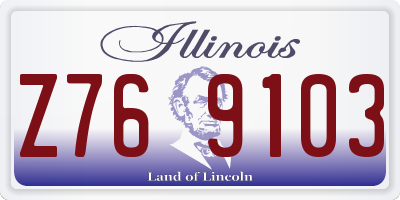 IL license plate Z769103