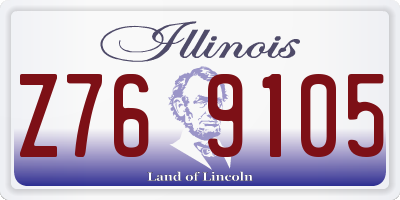 IL license plate Z769105