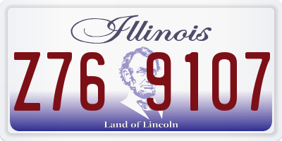 IL license plate Z769107