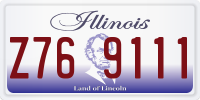 IL license plate Z769111