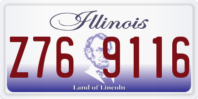 IL license plate Z769116
