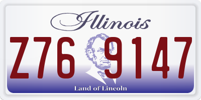 IL license plate Z769147