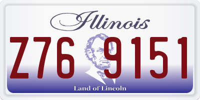 IL license plate Z769151