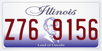 IL license plate Z769156