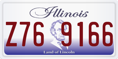 IL license plate Z769166