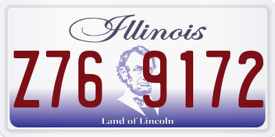 IL license plate Z769172