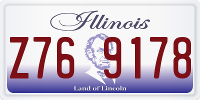 IL license plate Z769178