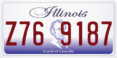 IL license plate Z769187