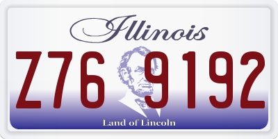 IL license plate Z769192