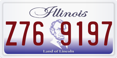 IL license plate Z769197