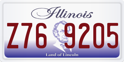 IL license plate Z769205