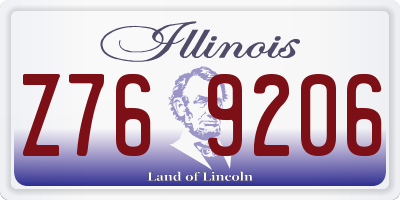 IL license plate Z769206