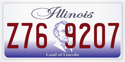 IL license plate Z769207