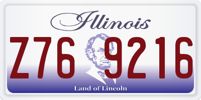 IL license plate Z769216