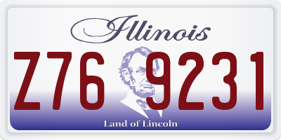 IL license plate Z769231