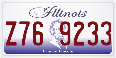 IL license plate Z769233