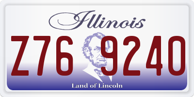IL license plate Z769240
