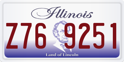 IL license plate Z769251