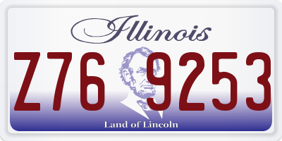 IL license plate Z769253
