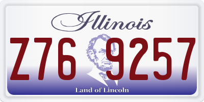 IL license plate Z769257
