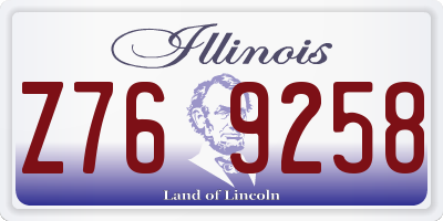 IL license plate Z769258