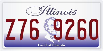IL license plate Z769260