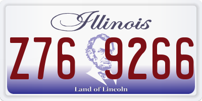 IL license plate Z769266