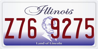 IL license plate Z769275